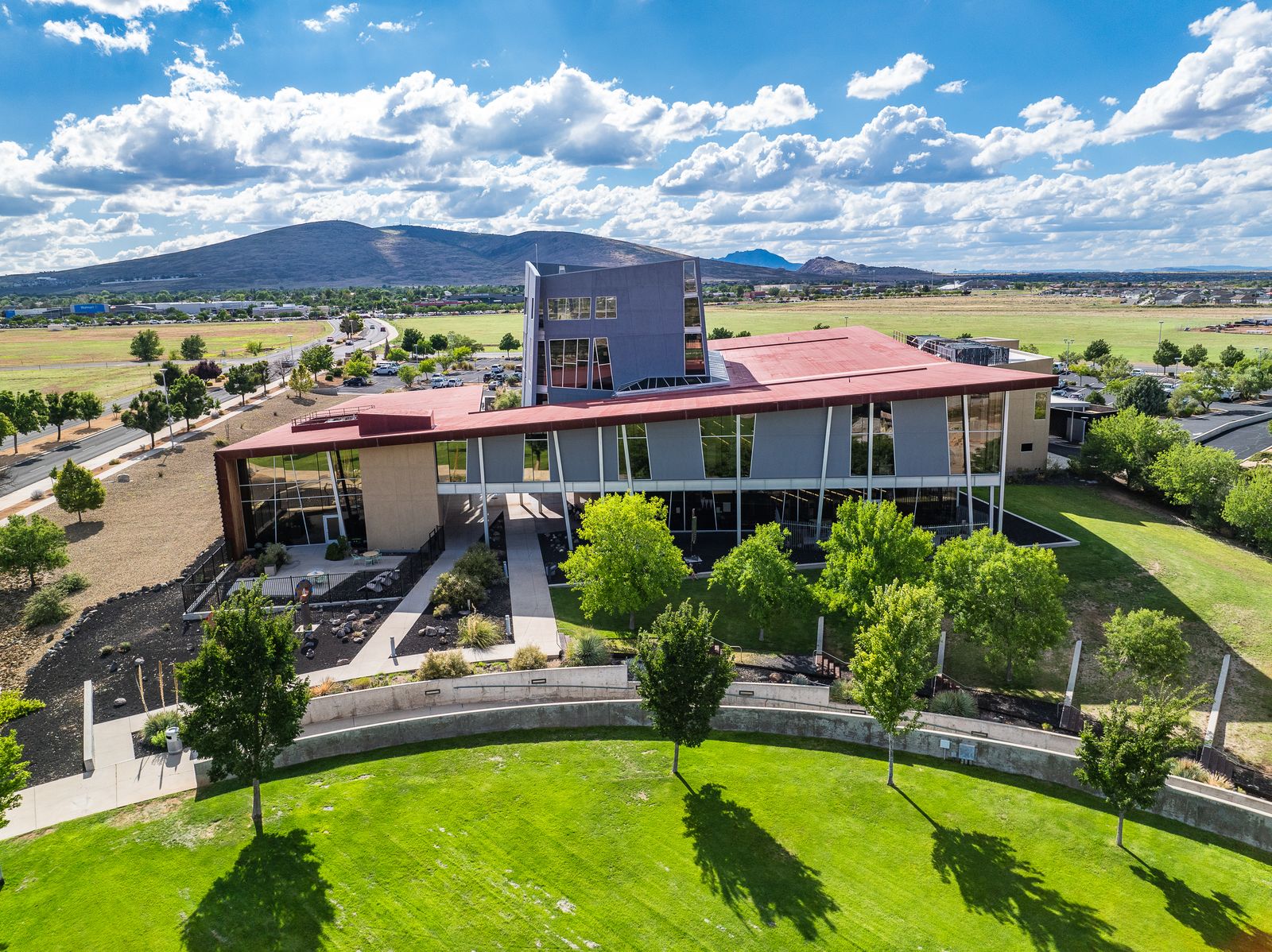 Aerial photo of Prescott Valley Public Library